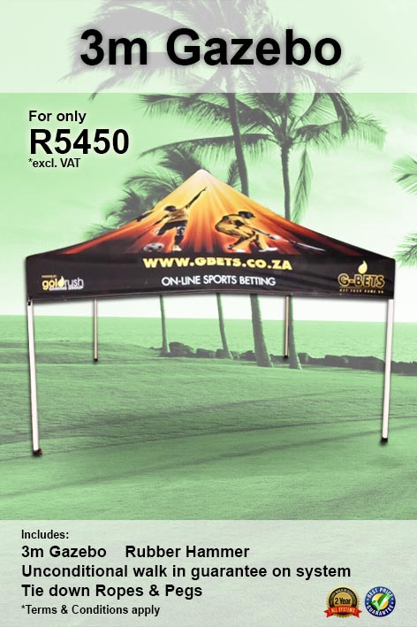 3m Gazebo Special for only R5450